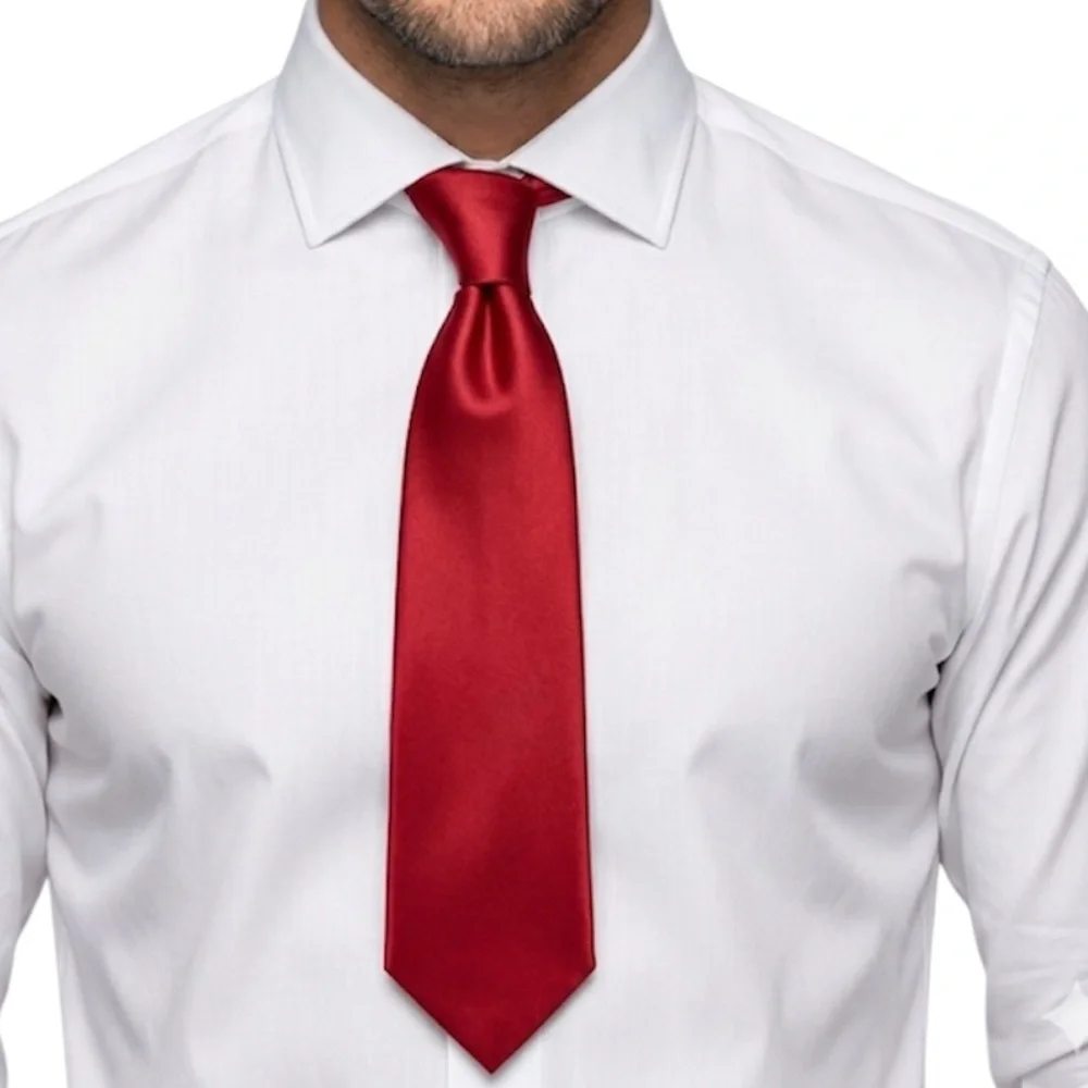 Nubio Classic 100% Silk Red Men's Tie
